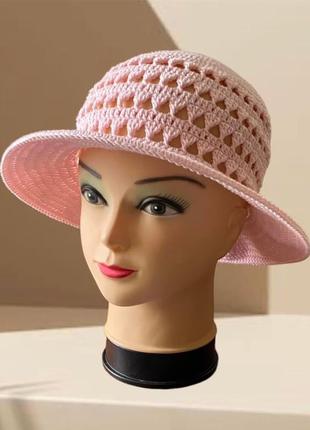 Лтня жіноча шляпка гачком1 фото