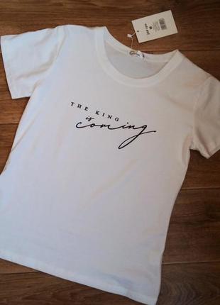 Белая футболка новая хлопок