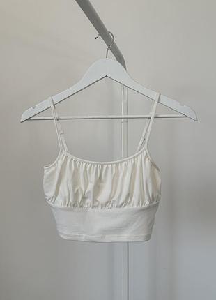 Новий білий топ на лямках бретельках h&m