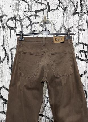 Dolce & gabanna штани джинси, жіночі, оригінальні, вінтажні, коричневі, трендові, легкі7 фото