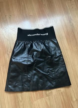 Юбка кожаная