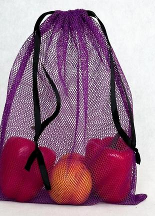 Эко мешок для продуктов l 30*40 см (фиолетовый)1 фото