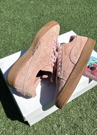 Женские классические кроссовки puma suede classic pink coral cloud5 фото