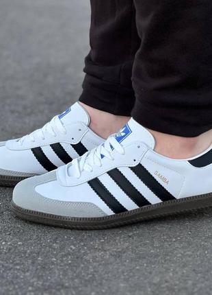 Мужские кроссовки adidas samba white6 фото