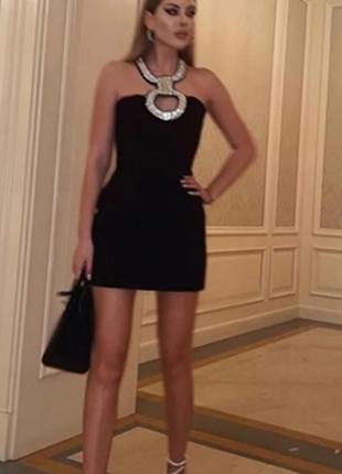 Бандажное платье камней стразы