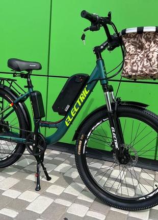 Електровелосипед cubic-bike electric 26" зелений 350ват 10 а·год 48 в