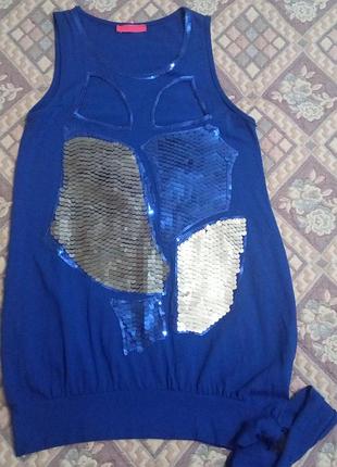 Яскрава ошатна блуза з паєтками danzell, р.m-l