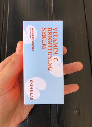 Cерум з вітаміном с skin&lab vitamin c brightening serum, 30 ml сироватка, вітамін с, стабільний, стабільна форма вітаміну с, скін лаб