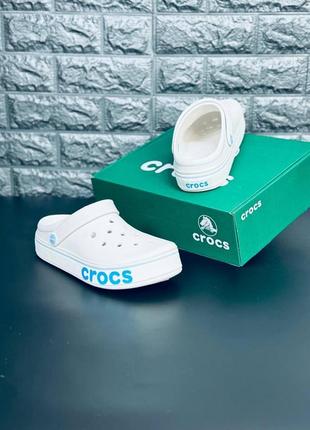 Женские кроксы crocs белые шлёпанцы крокс7 фото