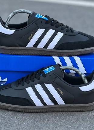 Чоловічі кросівки adidas samba black6 фото