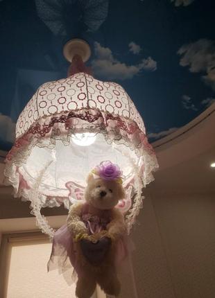 Люстра в детскую комнату с медведиком