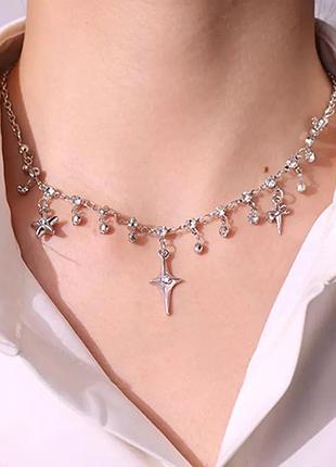 Прикраса y2k підвіски камінці зірочки