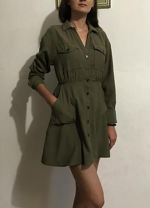 Платье # платье цвета хаки zara
