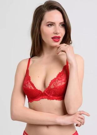 Мереживний червоний бюстгальтер від lovehoney