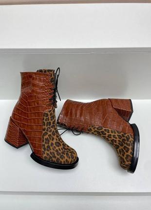 Ботинки женские из натуральной кожи и замши