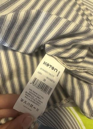 Котонова блуза спущений рукав koton розмір м в стилі zara next5 фото