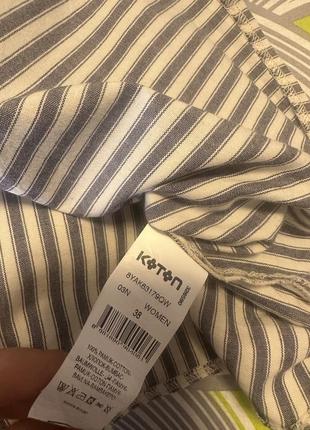 Котонова блуза спущений рукав koton розмір м в стилі zara next4 фото