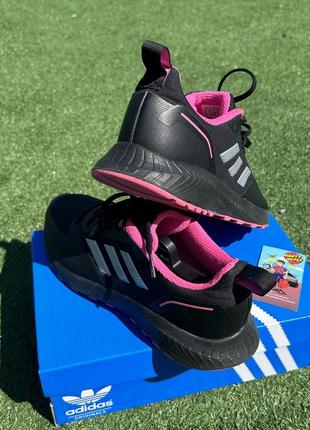 Жіночі трекінгові кросівки для бігу adidas runfalcon 2.0 tr black pink4 фото