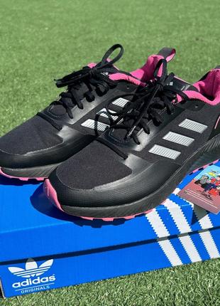 Жіночі трекінгові кросівки для бігу adidas runfalcon 2.0 tr black pink6 фото