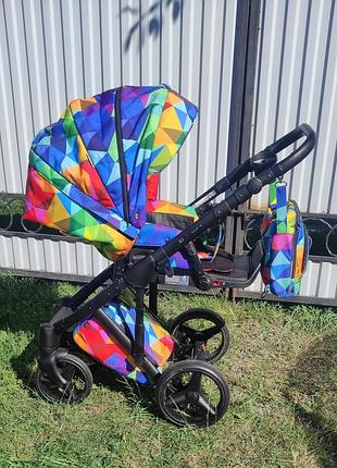 Коляска тележка adamexs lusiano 2в1 калейдоскоп y123