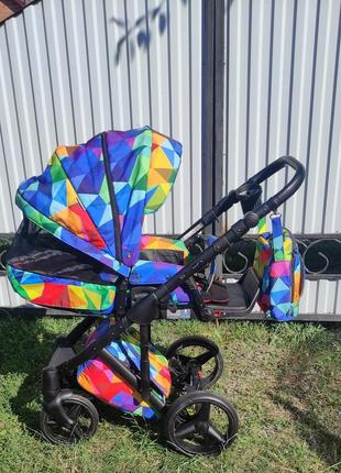 Коляска тележка adamexs lusiano 2в1 калейдоскоп y123