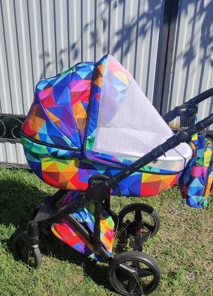 Коляска тележка adamexs lusiano 2в1 калейдоскоп y123