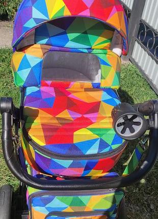 Коляска тележка adamexs lusiano 2в1 калейдоскоп y123