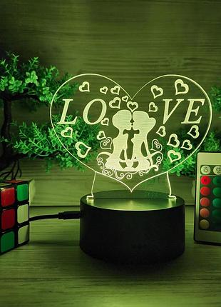 Ночник с 3 d иллюзией