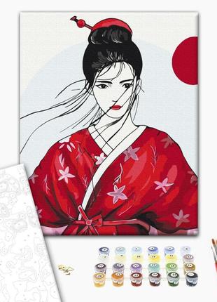 Картина по номерам brushme geisha © yana biluhinaнабор для росписи по цифрам