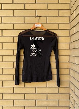 Черный лонгслив сетка пайетки кофта 2