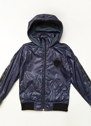 Куртка вітровка на підкладці smiletime fashion time, темно-синя
