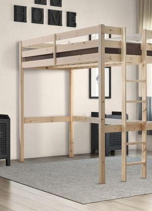 Ліжечко горище з цільного дерева 
під любий розмір матрасу