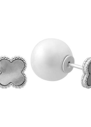 Срібні сережки silverthin з натуральним перламутром, перлами (60002065)