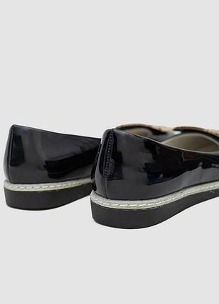 Туфли детские лаковые, цвет черный 4