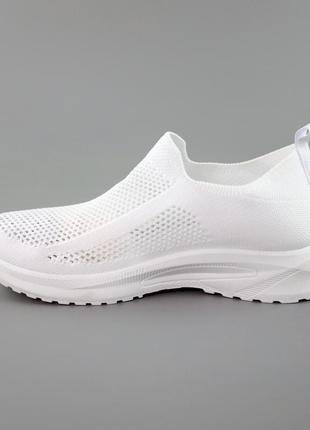 Стильні літні білі жіночі кросівки-мокасини сіточка,кеди з сіткою,кеди-шкарпетка на літо,жіноче літнє взуття5 фото