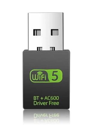 Usb-адаптер zexmte 600mbps wi-fi+bluetooth для ноутбуків пк