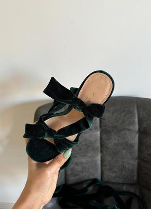 Велюрові босоніжки zara4 фото