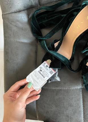 Велюрові босоніжки zara5 фото