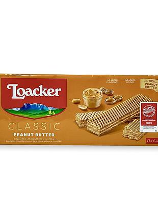 Вафли loacker classic peanut butter с арахисовым кремом 175г