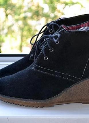 👢замшеві черевики ботильйони на танкетці тм 'tamaris' р-р 40 (25,8 см)3 фото