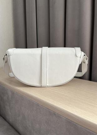 Стильна біла жіноча сумка клатч на плече розпродаж4 фото