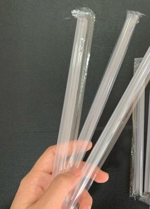 Трубочки пластик прозорі 12 мм