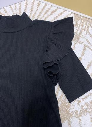Блуза с воланами на плече zara3 фото