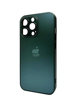 Чохол для смартфона ag glass matt frame color logo for apple iphone 12 pro cangling green