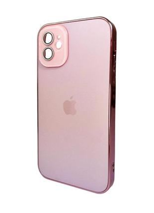 Чохол для смартфона ag glass sapphire frame magsafe logo for apple iphone 11 pink