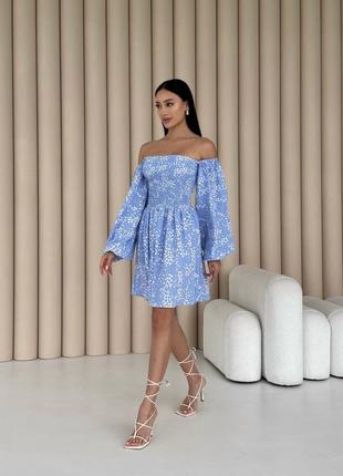 Сукня міні з об'ємними рукавами 2