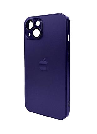 Чохол для смартфона ag glass matt frame color logo for apple iphone 12 deep purple