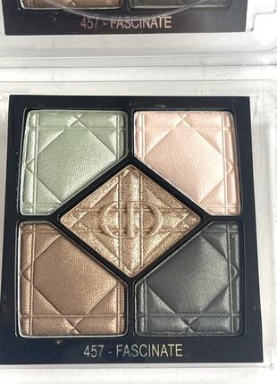 Оригинал. палетка теней dior 5 couleurs eyeshadow palette 👉🏻оттенок 457 fascinate