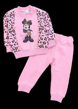 Костюм 2в1: світшот, штани "мінні", трьохнитка з начосом тм "donino" (74 см) (реглан або світшот і штани)