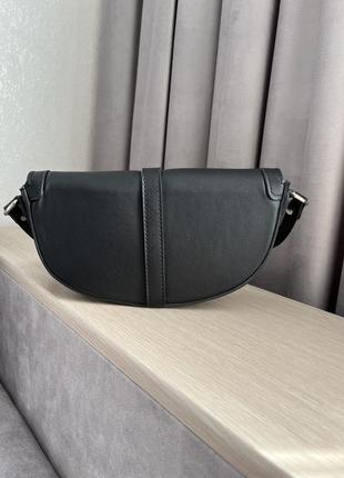 Стильна чорна жіноча сумка клатч на плече розпродаж4 фото